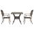 Set masă de grădină 3 pcs Bronz Aluminiu turnat GartenMobel Dekor