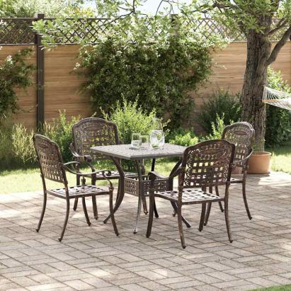 Set masă de grădină 3 pcs Bronz Aluminiu turnat GartenMobel Dekor