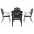 Set masă de grădină 5 pcs Negru Aluminiu turnat GartenMobel Dekor