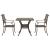 Set masă de grădină 3 pcs Bronz Aluminiu turnat GartenMobel Dekor