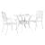 Set masă de grădină 3 pcs Alb Aluminiu turnat GartenMobel Dekor