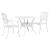 Set masă de grădină 3 pcs Alb Aluminiu turnat GartenMobel Dekor