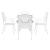Set masă de grădină 5 pcs Alb Aluminiu turnat GartenMobel Dekor