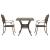 Set masă de grădină 3 pcs Bronz Aluminiu turnat GartenMobel Dekor