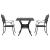 Set masă de grădină 3 pcs Negru Aluminiu turnat GartenMobel Dekor