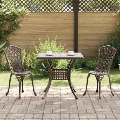 Set masă de grădină 3 pcs Bronz Aluminiu turnat GartenMobel Dekor
