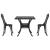 Set masă de grădină 3 pcs Negru Aluminiu turnat GartenMobel Dekor