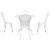 Set masă de grădină 5 pcs Alb Aluminiu turnat GartenMobel Dekor