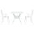 Set masă de grădină 3 pcs Alb Aluminiu turnat GartenMobel Dekor