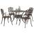 Set masă de grădină 5 pcs Bronz Aluminiu turnat GartenMobel Dekor