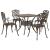 Set masă de grădină 5 pcs Bronz Aluminiu turnat GartenMobel Dekor