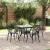 Set masă de grădină 5 pcs Negru Aluminiu turnat GartenMobel Dekor