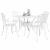 Set masă de grădină 5 pcs Alb Aluminiu turnat GartenMobel Dekor