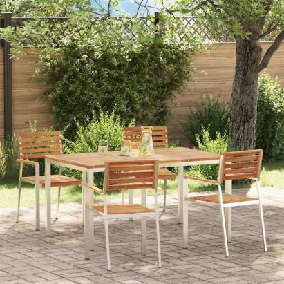 Set de masă pentru grădină 5 pcs Maro Lemn Solid de Acacia GartenMobel Dekor