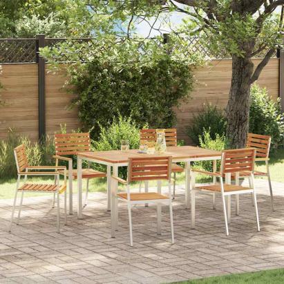 Set de masă pentru grădină 7 pcs Maro Lemn Solid de Acacia GartenMobel Dekor