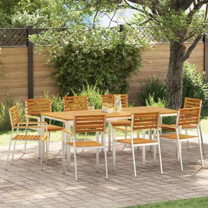 Set de masă pentru grădină 9 pcs Maro Lemn Solid de Acacia GartenMobel Dekor