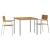 Set dining pentru exterior 3 pcs Maro Lemn Solid de Acacia GartenMobel Dekor