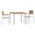 Set dining pentru exterior 3 pcs Maro Lemn solid de tec GartenMobel Dekor
