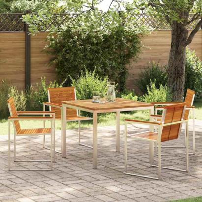 Set de masă pentru grădină 5 pcs Maro Lemn Solid de Acacia GartenMobel Dekor