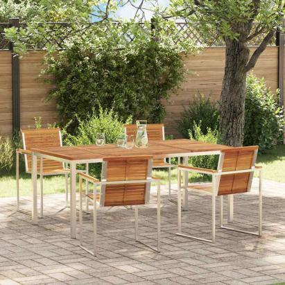 Set de masă pentru grădină 5 pcs Maro Lemn Solid de Acacia GartenMobel Dekor