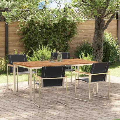Set de masă pentru grădină 5 pcs Maro Lemn Solid de Acacia GartenMobel Dekor