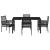 Set de masă pentru grădină 5 pcs Negru poliratan GartenMobel Dekor