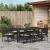 Set de masă pentru grădină 9 pcs Negru poliratan GartenMobel Dekor