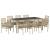 Set de masă pentru grădină 9 pcs Bej poliratan GartenMobel Dekor