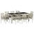 Set de masă pentru grădină 9 pcs Gri deschis poliratan GartenMobel Dekor