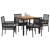 Set de masă pentru grădină 5 pcs Negru poliratan GartenMobel Dekor