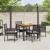 Set de masă pentru grădină 5 pcs Negru poliratan GartenMobel Dekor