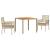 Set de masă pentru grădină 3 pcs Bej poliratan GartenMobel Dekor