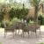 Set de masă pentru grădină 5 pcs Gri poliratan GartenMobel Dekor