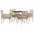 Set de masă pentru grădină 5 pcs Bej poliratan GartenMobel Dekor