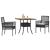 Set de masă pentru grădină 3 pcs Negru poliratan GartenMobel Dekor
