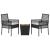 Set Bistro de Grădină 3 pcs Negru poliratan GartenMobel Dekor