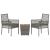 Set Bistro de Grădină 3 pcs Gri poliratan GartenMobel Dekor