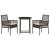 Set Bistro de Grădină 3 pcs Maro poliratan GartenMobel Dekor