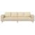 Canapea pentru living Crem 250 x 77 x 76 cm Poliester GartenMobel Dekor