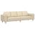Canapea pentru living Crem 250 x 77 x 76 cm Poliester GartenMobel Dekor