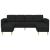 Canapea pentru living 3 pcs Negru Poliester GartenMobel Dekor