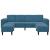 Canapea pentru living 3 pcs albastru 250 x 188 x 76 cm GartenMobel Dekor