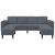 Canapea pentru living 3 pcs Gri închis 250 x 188 x 76 cm GartenMobel Dekor