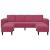 Canapea pentru living 3 pcs Roșu Vin 250 x 188 x 76 cm GartenMobel Dekor