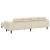 Canapea Crem 250 x 188 x 76 cm Țesătură din corduroy GartenMobel Dekor
