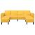 Canapea Galben Deschis 250 x 188 x 76 cm Țesătură din corduroy GartenMobel Dekor