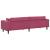 Canapea Roșu Vin 250 x 77 x 76 cm Catifea GartenMobel Dekor