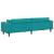 Canapea Turcoaz 250 x 77 x 76 cm Catifea GartenMobel Dekor