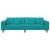 Canapea Turcoaz 250 x 77 x 76 cm Catifea GartenMobel Dekor