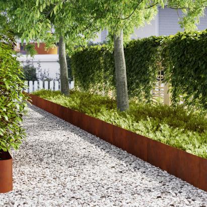 Margine pentru gazon 30 pcs Maro 100 x 0.05 x 20 cm GartenMobel Dekor